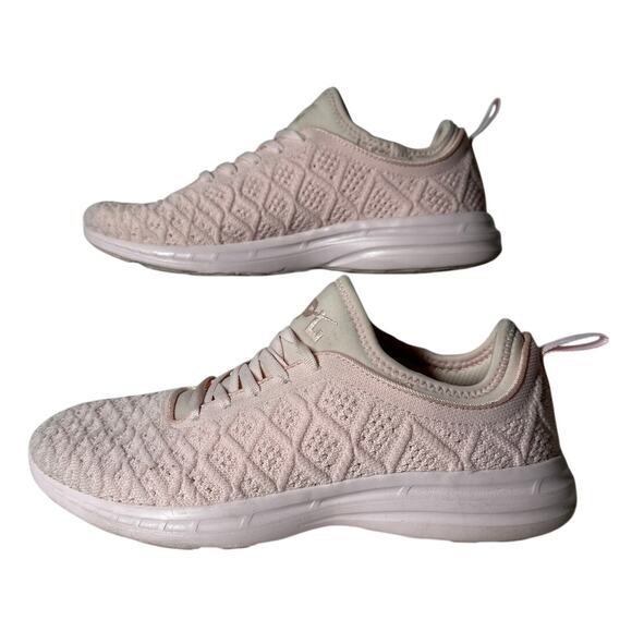 APL TechLoom Phantom Sneakers Women's Pink Textured Knit Size 9.5 Lightweight - Picture 2 of 11
